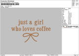 Coffeetext 1706 Embroidery File 6 sizes