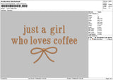 Coffeetext 1706 Embroidery File 6 sizes