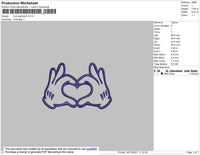 Love Signhand Embroidery File 4 size