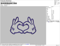 Love Signhand Embroidery File 4 size