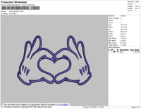 Love Signhand Embroidery File 4 size