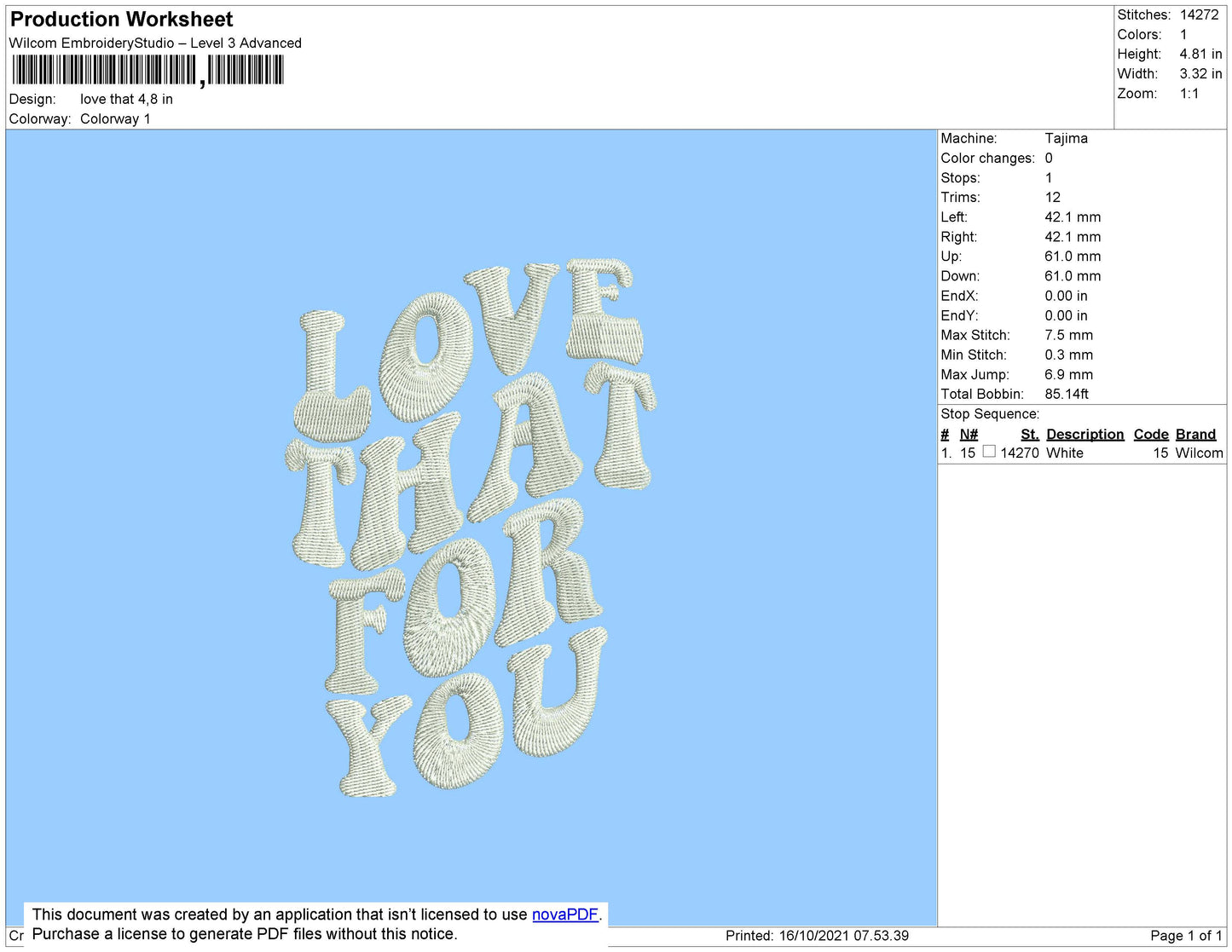 Love That Embroidery File 4 size
