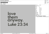 Love Them Embroidery File 6 sizes