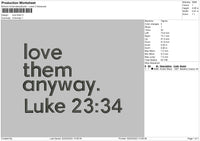 Love Them Embroidery File 6 sizes