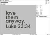 Love Them Embroidery File 6 sizes