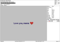Mamatext 3001 Embroidery File 6 sizes