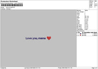 Mamatext 3001 Embroidery File 6 sizes