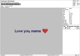 Mamatext 3001 Embroidery File 6 sizes
