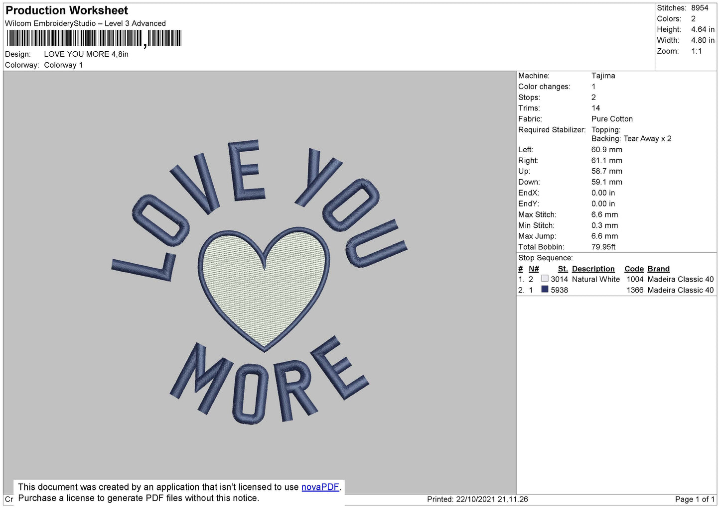 Love You More & Small Love 2 File Embroidery