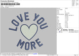 Love You More & Small Love 2 File Embroidery