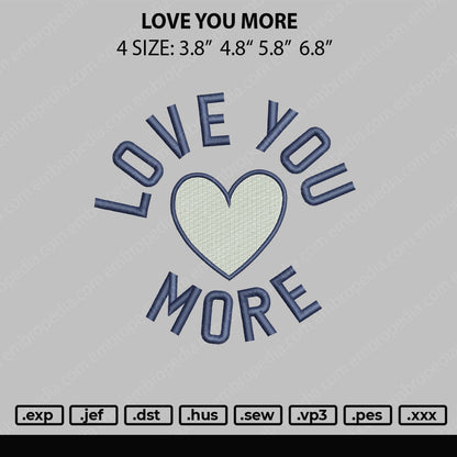 Love You More & Small Love 2 File Embroidery