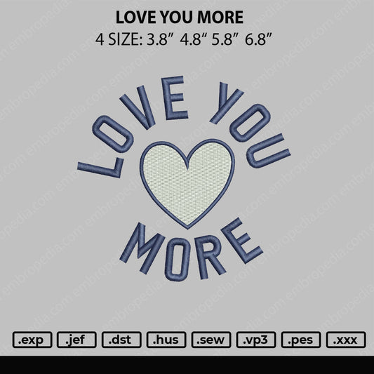 Love You More & Small Love 2 File Embroidery