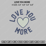 Love You More & Small Love 2 File Embroidery