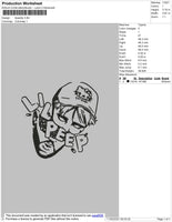 Lil Peep Head Embroidery File 5 size