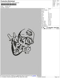 Lil Peep Head Embroidery File 5 size