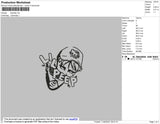 Lil Peep Head Embroidery File 5 size