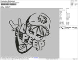 Lil Peep Head Embroidery File 5 size
