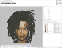 Lauryn Hill Embroidery File 4 size