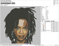 Lauryn Hill Embroidery File 4 size