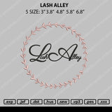 Lash Alley Embroidery File 4 size