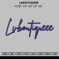 Laboutiqueee Embroidery File 4 size