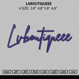 Laboutiqueee Embroidery File 4 size