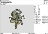 Luffy0125 Embroidery File 6 sizes