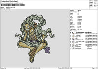 Luffy0125 Embroidery File 6 sizes