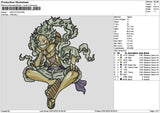 Luffy0125 Embroidery File 6 sizes