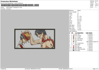 Luffy Monkey Rectangle V5 Embroidery File 6 sizes