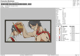 Luffy Monkey Rectangle V5 Embroidery File 6 sizes