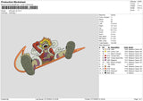 Luffy G V5 Embroidery File 6 sizes