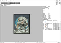 Luffy Rectangle V5 Embroidery File 4 size