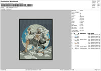 Luffy Rectangle V5 Embroidery File 4 size