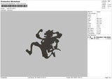 Luffy Sillhouette Ebroidery File 6 sizes