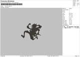 Luffy Sillhouette Ebroidery File 6 sizes