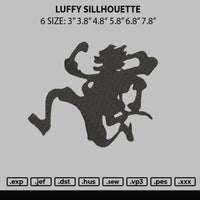 Luffy Sillhouette Ebroidery File 6 sizes