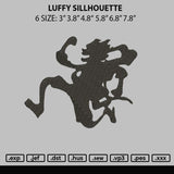 Luffy Sillhouette Ebroidery File 6 sizes