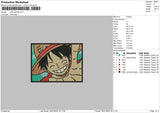Luffy Embroidery File 4 size