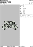Luke Gombs Embroidery File 4 size