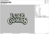 Luke Gombs Embroidery File 4 size