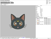 Luna Artemis Embroidery File 4 size