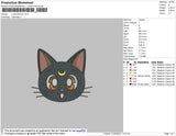Luna Artemis Embroidery File 4 size
