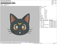 Luna Artemis Embroidery File 4 size