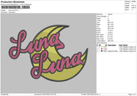 Luna Luna Embroidery File 4 size