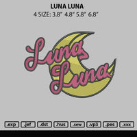Luna Luna Embroidery File 4 size