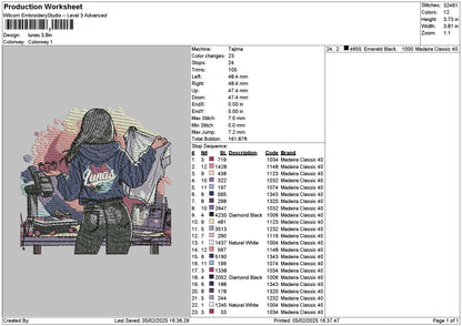 Lunastext Embroidery File 6 sizes