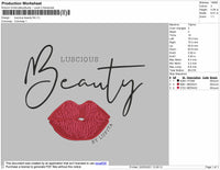 Luscious Beauty Embroidery File 3 size