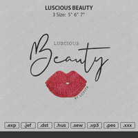 Luscious Beauty Embroidery File 3 size