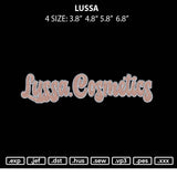 Lussa Embroidery File 4 size